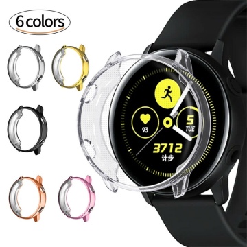 Soft Silicon TPU Shock Proof Screen Protector & Full Cover Case for Samsung Galaxy Watch Active 2 40mm 44mm