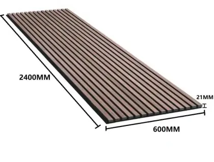 Wooden Veneer Wall Panels for Bedroom Acoustic Sound Absorption