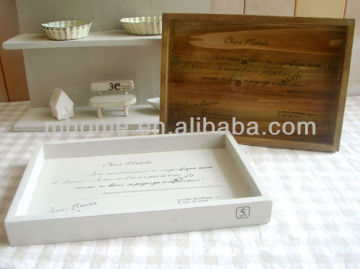 2015 newest french style wooden tray with letter