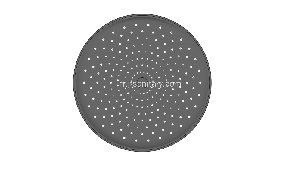 Pomme de douche pluie buses en silicone TPE noir mat