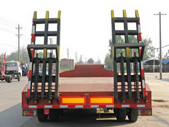 Two Axles Low Flat Plate نصف مقطورة