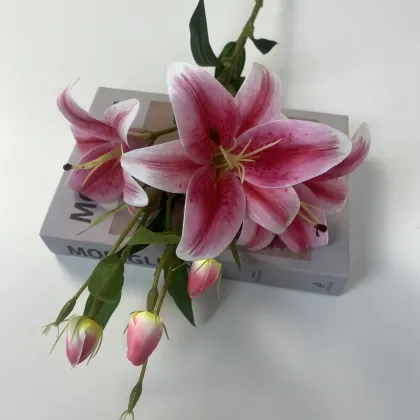 Low Price Artificial Three-Headed Lily Bouquets