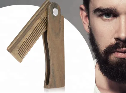 Vinnie Hot New Wooden Beard Combs for Men's Grooming - Customized & Foldable