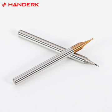 Micro Diameter Solid Carbide Ball Nose End Mills for CNC Cutting Tools - R0.15mm to R0.45mm