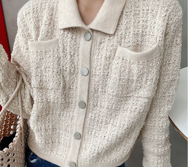 multi-color knitted cardigan
