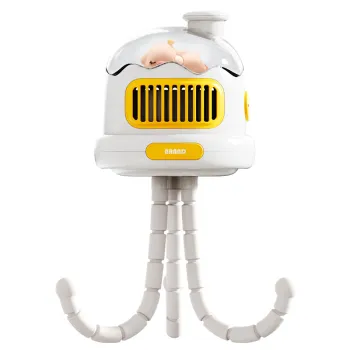USB Clip-On Octopus Stroller Fan: Quiet, Portable, and Blade-Free for Student Dormitories and New Students