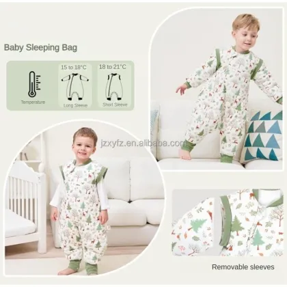 Autumn Winter Thickened Cotton Pajamas and Sleepwear for Toddlers