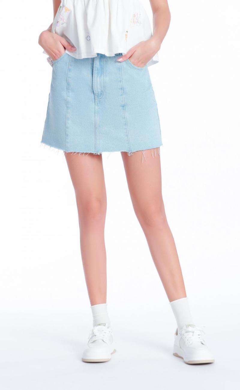 Vintage Denim Lace Short Skirt