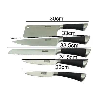 5pcs Stainless steel salad chef knife sets