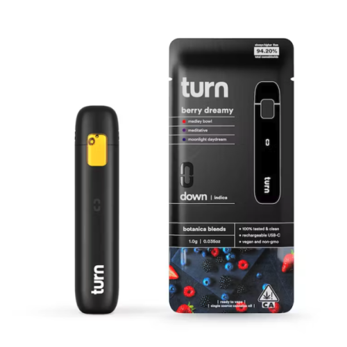 Turn 1ML Indica Berry Dreamy Disposable Vape Pen