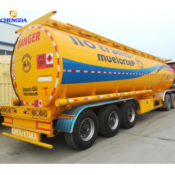 TRI Axle Carbon Steel Minyak Bahan Bakar Tangki Semi Trailer