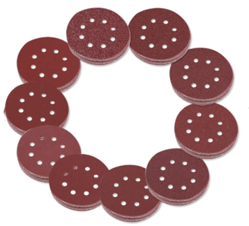 Aluminum oxide abrasive sanding disc with paper backing