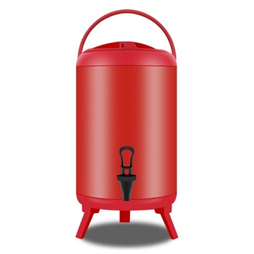 Wholesale Heat-Insulated Stainless Steel Milk Tea Buckets with Tap for Bubble Tea