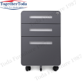 Three drawer removable metal cabinet metal base