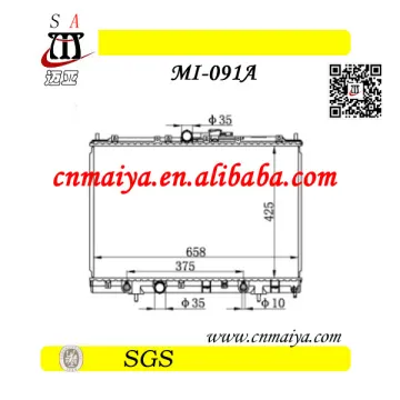 car radiator for pajero mr571562