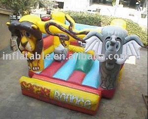 Inflatable cattle jumping castle