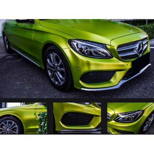 Satin metallic Lemon Green Car Carp Vinyl