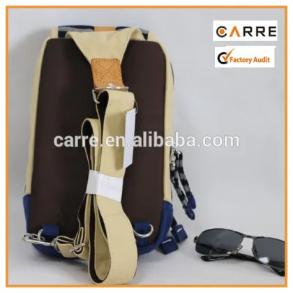 new design cotton canvas teenage girls chest bag pack