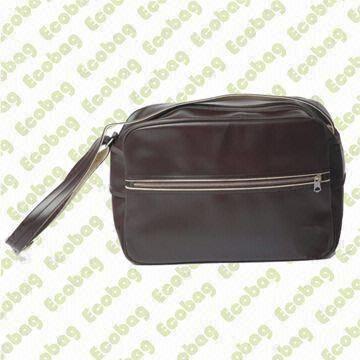 Brown PVC Messenger Bag