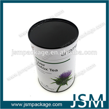 Custom white paper tube container for tea