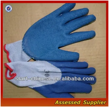 QHAXLC-78 High Quality Rubber Latex Palm Coated Gloves/natural rubber palm coated gloves/latex palm coated working gloves