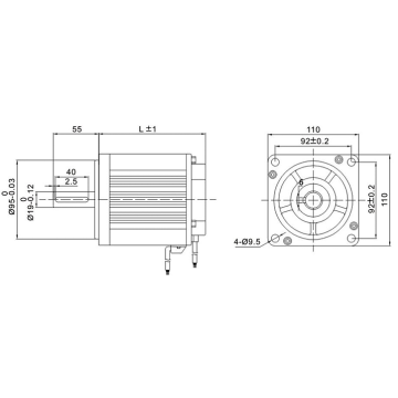 Motore a corrente continua brushless 310W 1200W