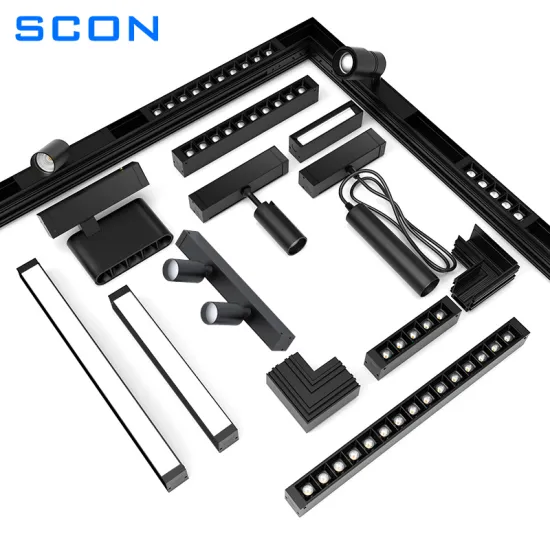 Modern DC24V 0-10V/Triac Dimming SCON Recessed LED Magnetic Track Lighting System