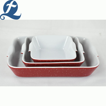 High quality printed rectangular bakeware with binaural