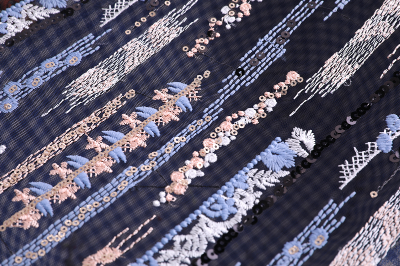 5mm Spangle Embroidery  Fabric