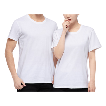 Wholesale Unisex Polyester Solid Short Sleeve T-shirts for Work