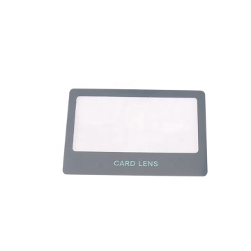 Credit Card Sized 3x Magnification PVC Plastic Magnifying Glass