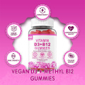 OEM/ODM Vitamin D3 B12 Gummies MethylB12 Immune Support