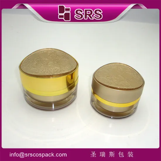Hot sale empty plastic acrylic 24k gold eye serum container
