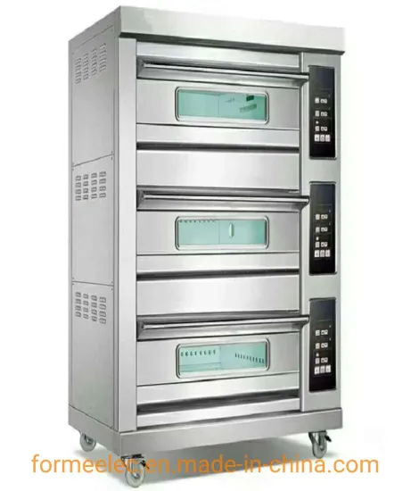 3-Deck 9-Trays Gas Layered Oven Digital Deck Oven Bakery Oven