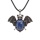 Lapis Lazuli 13X18mm Cabs Antique Silver Alloy Antique Silver Alloy Bat Pendant Necklace 45cm Black Cord