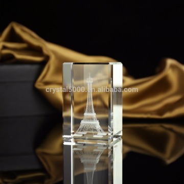 customized souvenir 3d laser engraved crystal cube for promotional gifts