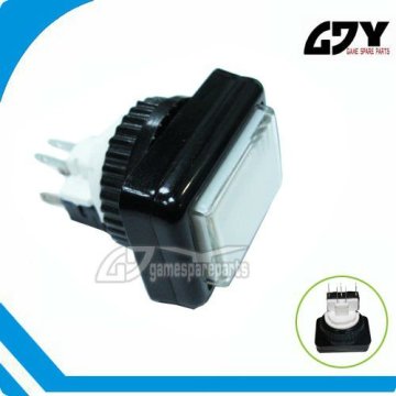 27*33mm rectangle casino push button with led light in white color