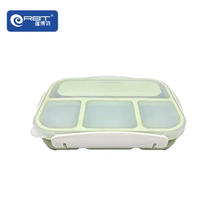 Four grid office worker lunch box