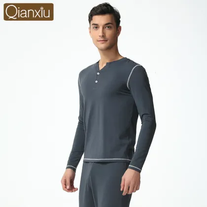 Qianxiu Plus Size Cotton Men's Pajamas