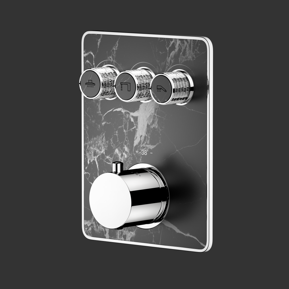 Moderne 3 Funktionen thermostatisches Duschmixerventil