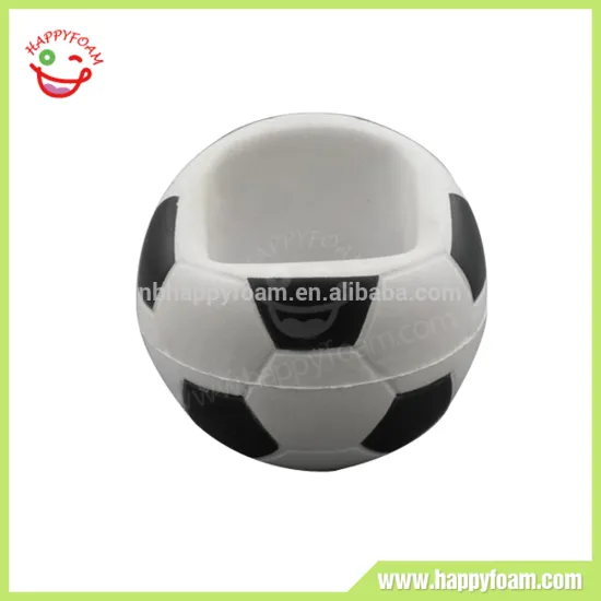 Manufacturer Supply Promotional PU Footballl Shape Phone Holder Stress Balls