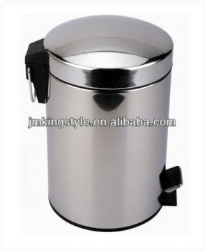 30L stainles steel trash bin with foot step