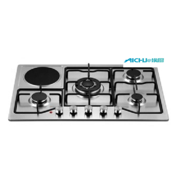 6 Burners Stainless Steel Electric Gas Hob