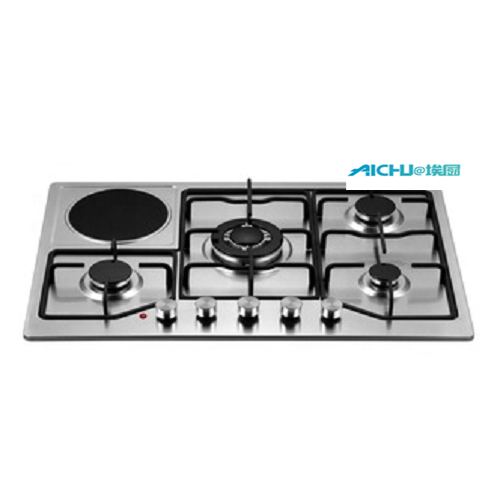 electric hob stove 6 Burners Stainless Steel Electric Gas Hob Factory