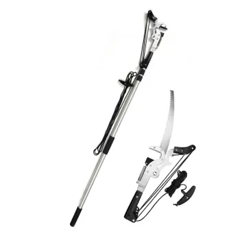 Qiyun Telescopic Tree Trimmer Pole Saw with Pruner for Gardens