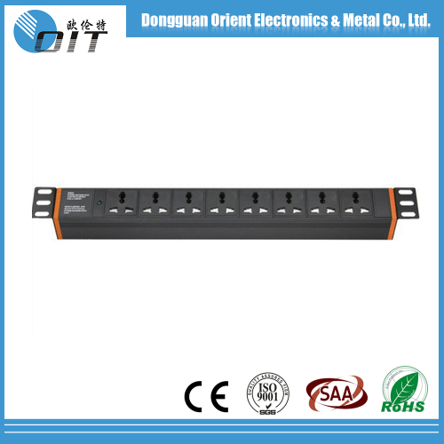 electrical product 19 inch 8 outlet 10A Universal PDU with power light