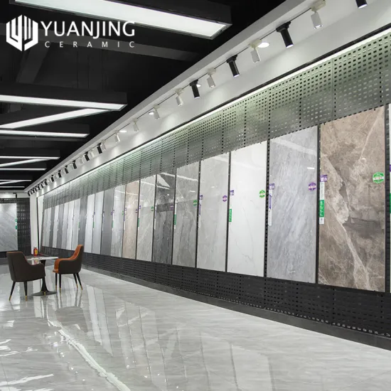 Full-Body 750x1500mm Glossy Large Slab Porcelain Ceramic Tiles: Luxury Gray Marble Design for Modern Bedrooms