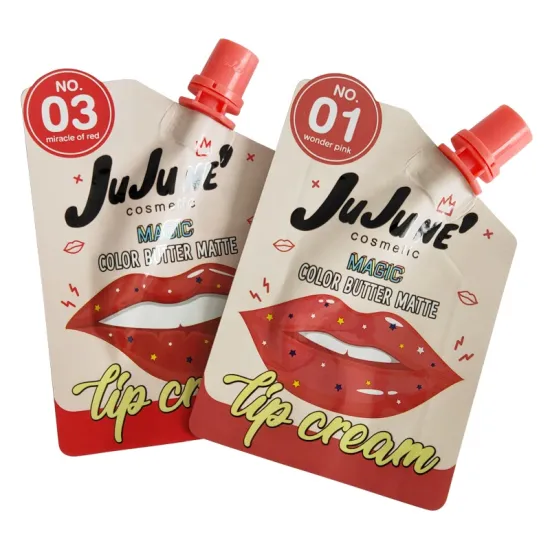 Eco-Friendly Biodegradable Cosmetic Liquid Refill Stand-Up Pouch with Spout