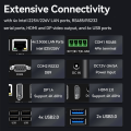 N100 Fanless Firewall Mini PC RS485 Phoenix Terminal