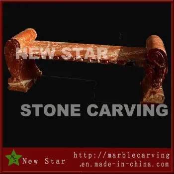 Chicken Blood Red Marble Long Bench Rectangule Top Plate